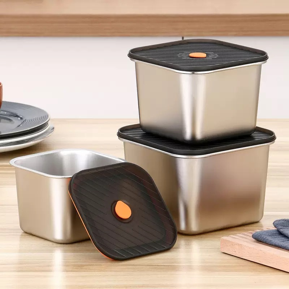 علبة حفظ الطعام من ستانلس ستيل