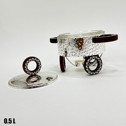 سخان طعام زجاجي دائري صغير 0.5 لتر