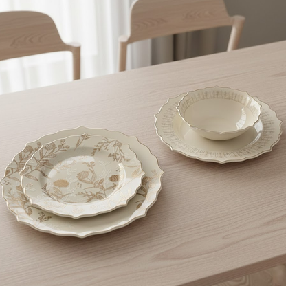 طقم أطباق مائدة فاخر 24 قطعة