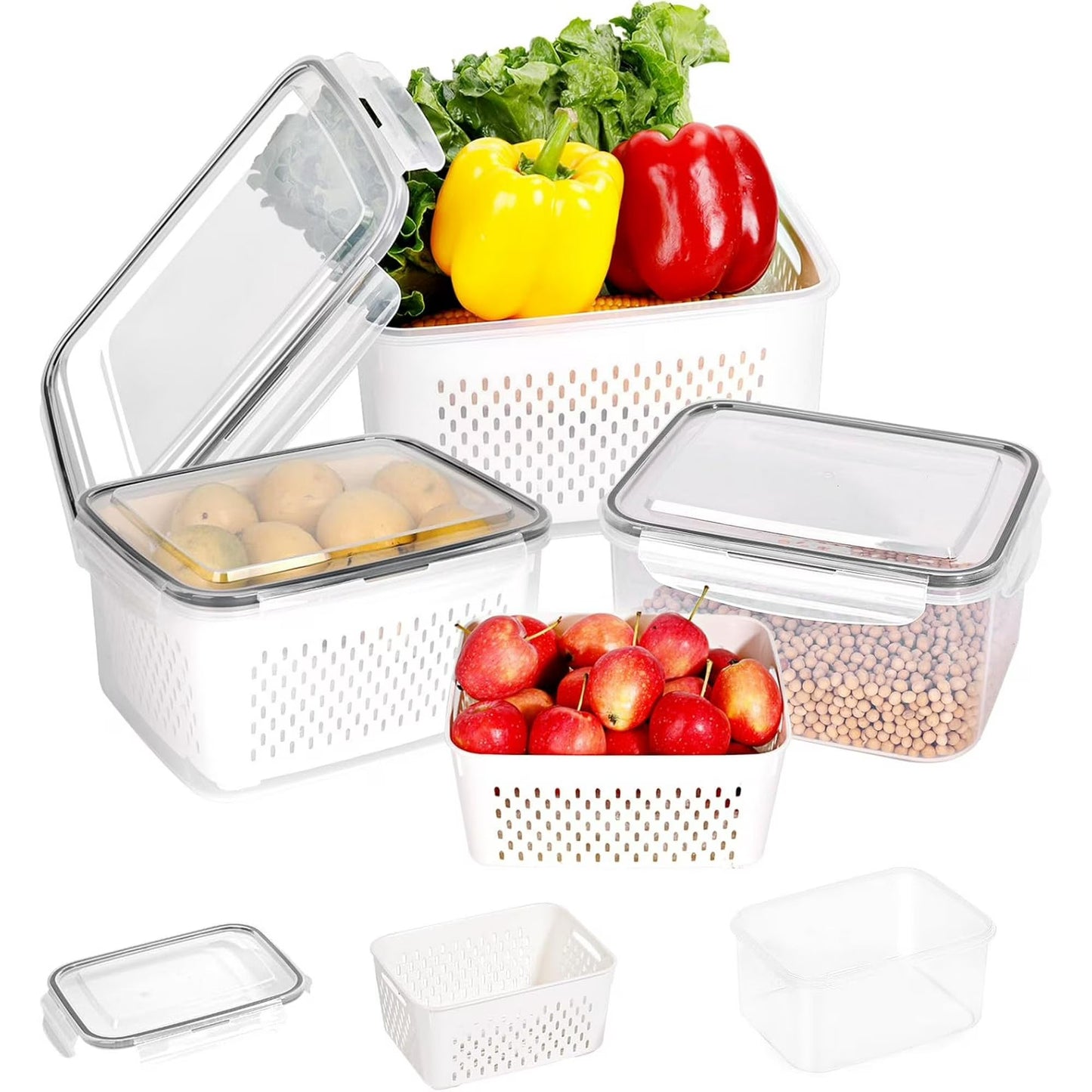 طقم صناديق ثلاجة للتخزين 9 قطعة