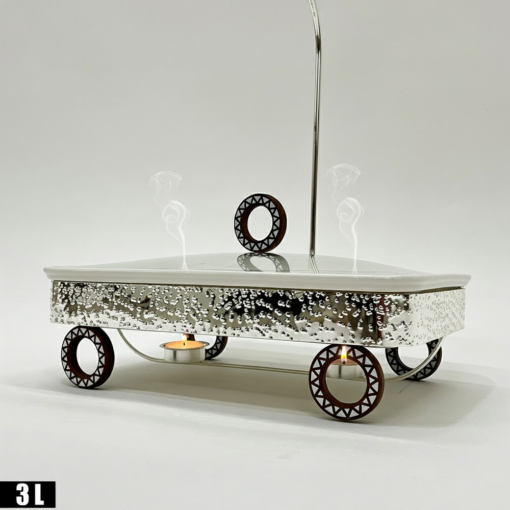 سخان طعام مع غطاء زجاجي علوي سعة 3 لتر