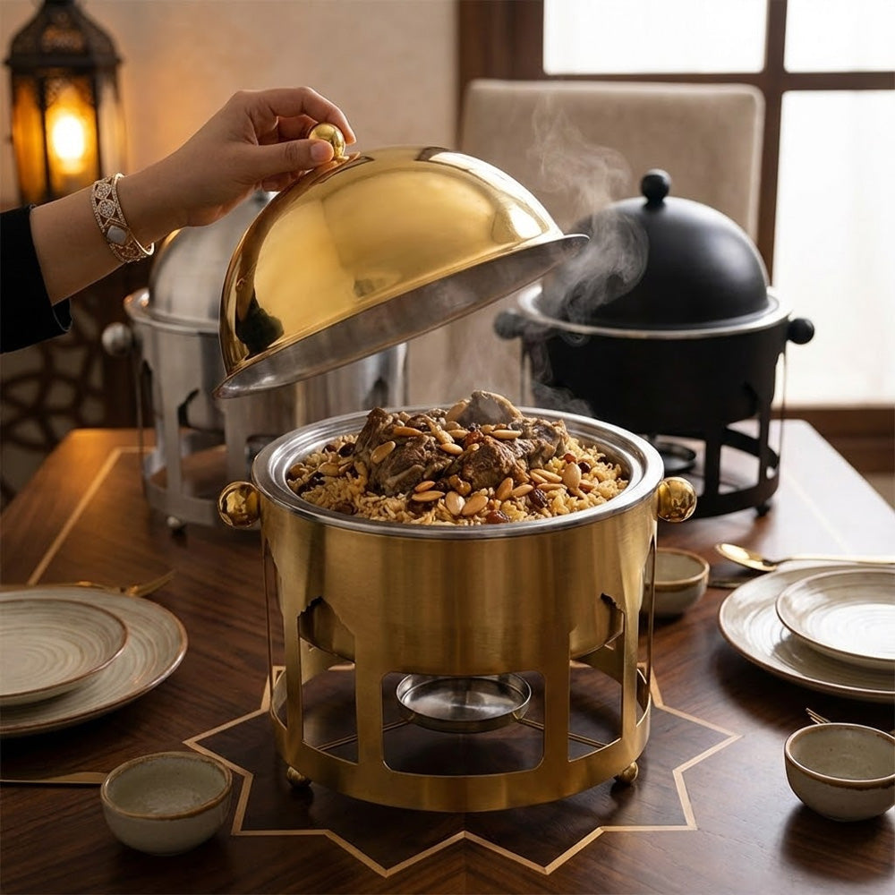 سخان طعام قبة من الفولاذ المقاوم للصدأ سعة 3 لتر