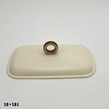 سخان طعام زجاجي مزدوج 1.8 + 1.8 لتر