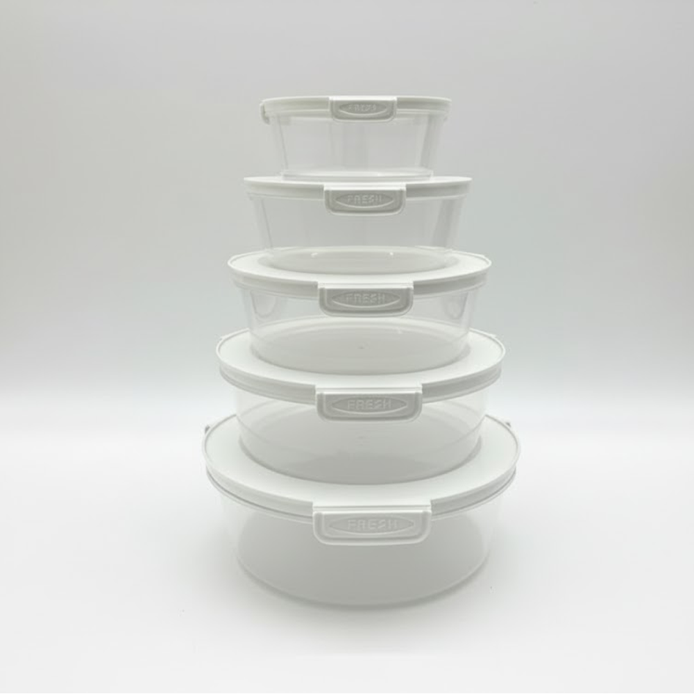 طقم علب حفظ الطعام محكمة الإغلاق 5 أحجام