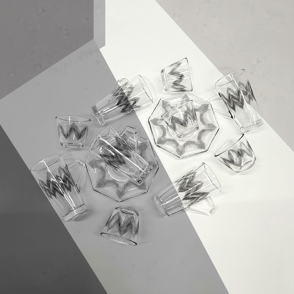 طقم استكانة وفنجان 18قطعة Diva Lady