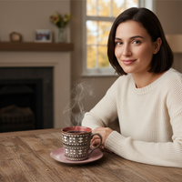 طقم فناجين مع صحون – 12 قطعة (200 مل)