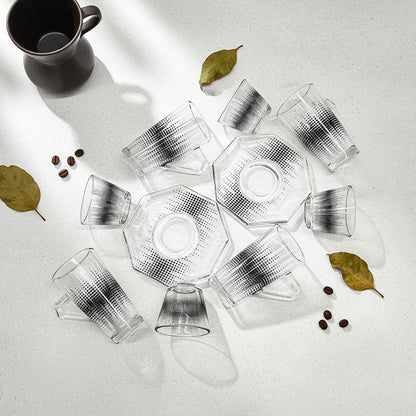 طقم استكانة وفنجان 18قطعة Diva Lady