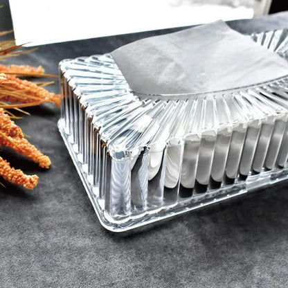 علبة مناديل شفافة