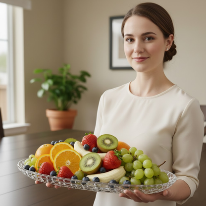 طبق تقديم زجاجي فاخر