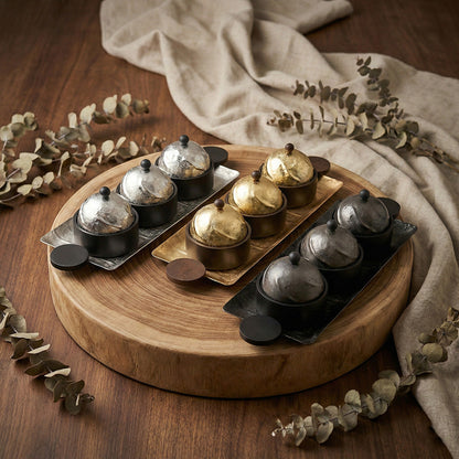 صينية تقديم مستطيلة مع 3 اوعية Alkuwaity Al Awal الكويتي الأول