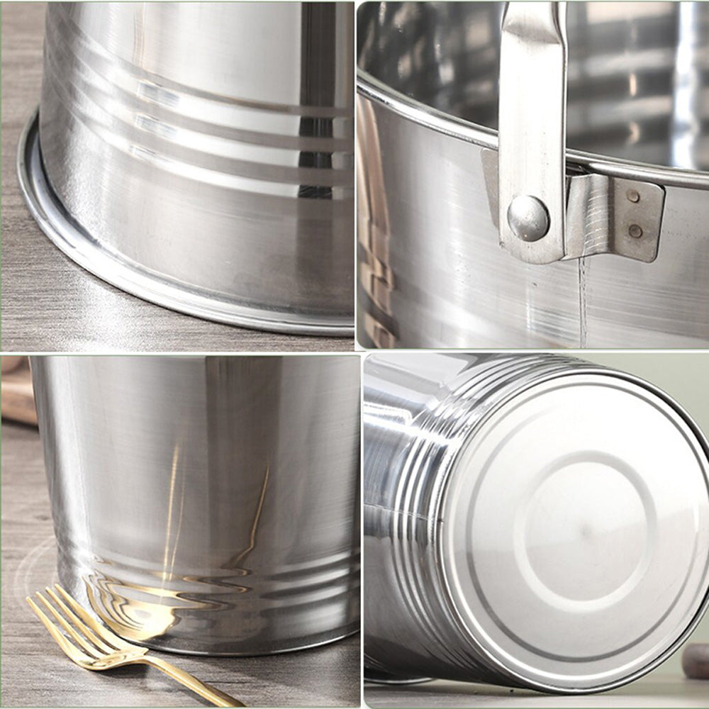 دلو تخزين بغطاء ومقبض