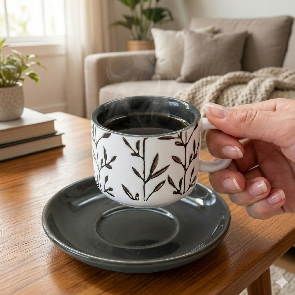 طقم فناجين وصحون قهوة 12 قطعة Diva Lady