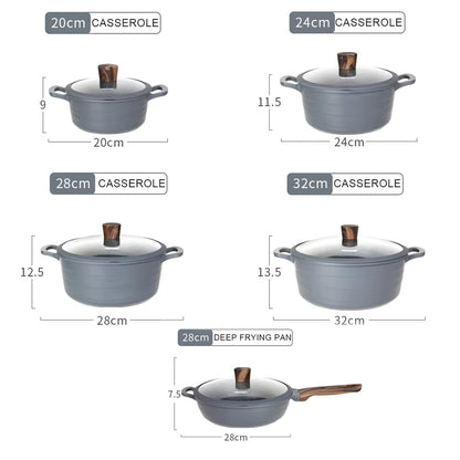 15 قطعة من أواني الطبخ المصنوعة من الألومنيوم