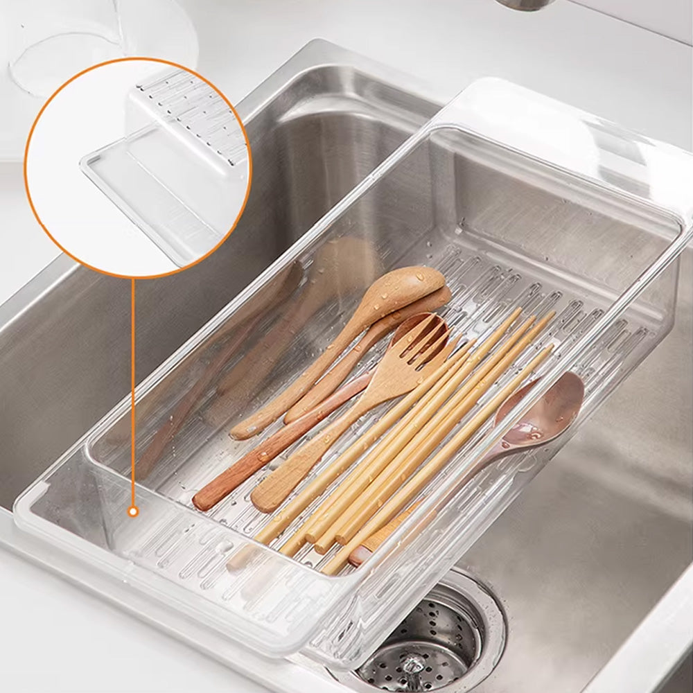 درج الأطباق فوق الحوض