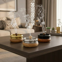 مبخرة خشبية مستديرة