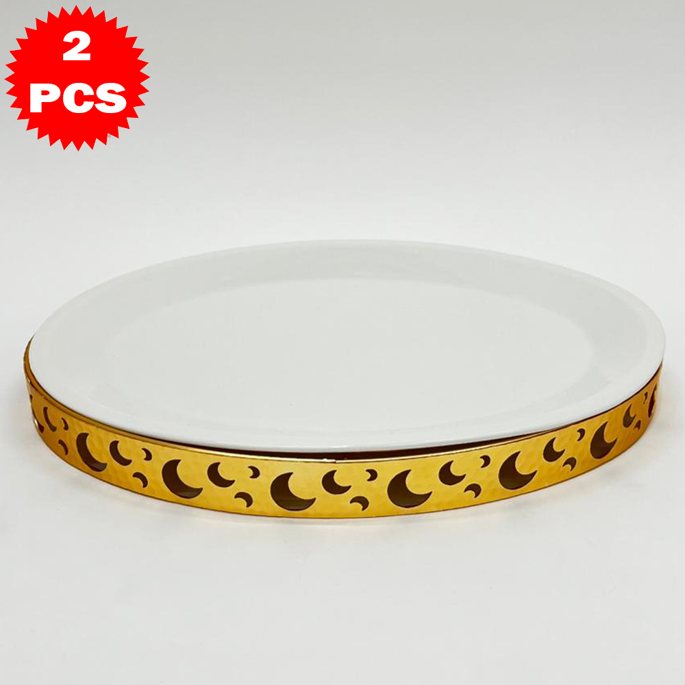 47x35 طبق تقديم كبير مع حامل معدني