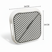 صينية تقديم بمقابض جانبية تصميم عصري