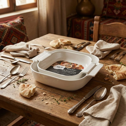 صينية فرن سيراميك مربعة