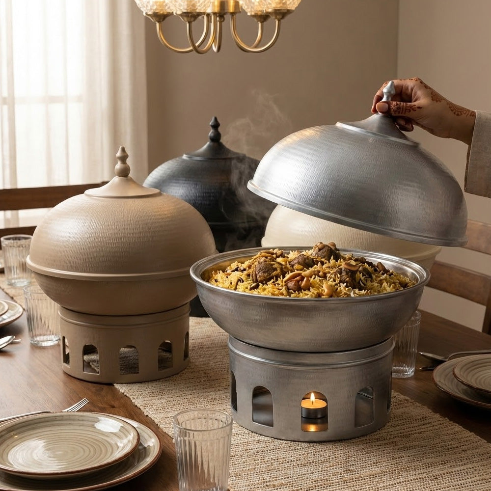 سخان طعام على شكل قبة سعة 7 لترات مع غطاء