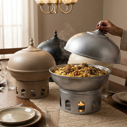 سخان طعام على شكل قبة سعة 7 لترات مع غطاء