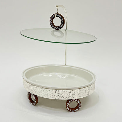 سخان بوفيه بيضاوي مع غطاء معلق