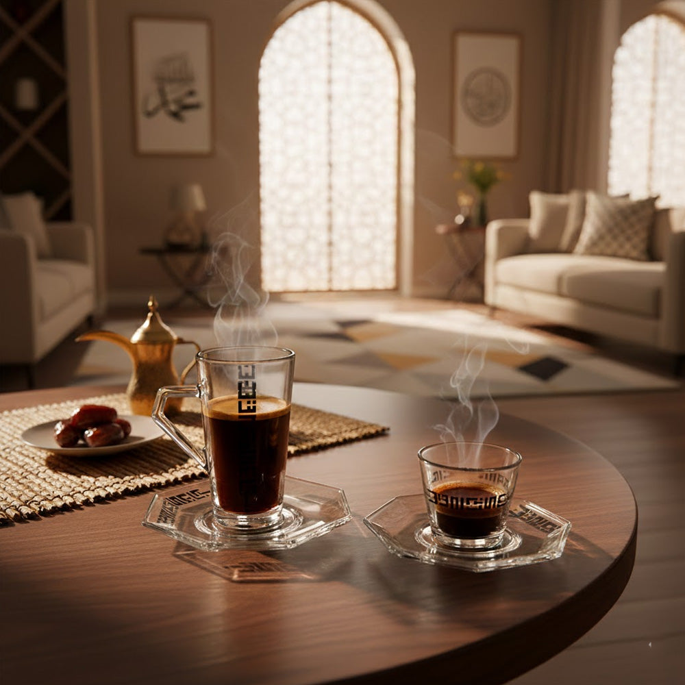 طقم استكانة وفنجان 18قطعة Diva Lady