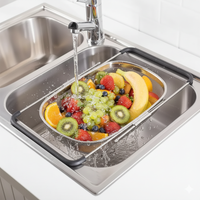 مصفاة الفولاذ المقاوم للصدأ القابلة للتمدد