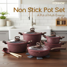 مجموعة أواني طهي جرانيتية غير لاصقة 15 قطعة