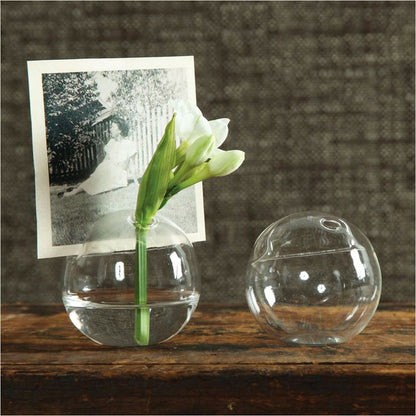 حامل بطاقة الزفاف مزهرية زجاجية