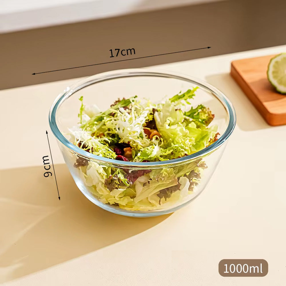 مجموعة أوعية شفافة زجاجية