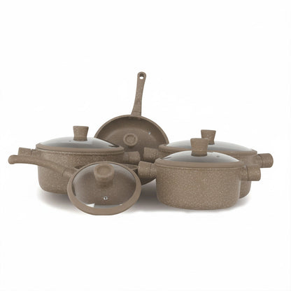 طقم أواني طهي جرانيت فاخر – ١٠ قطع