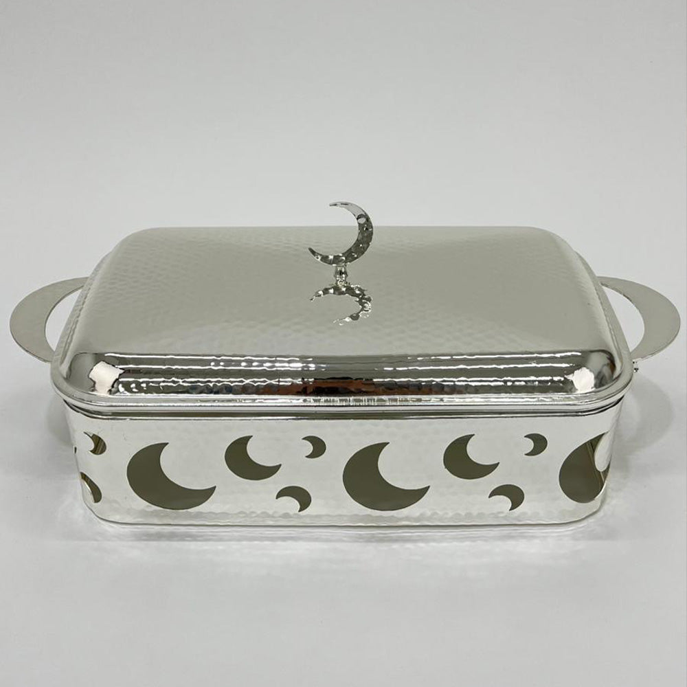 سخان طعام فضي وذهبي مستطيل 3 لتر