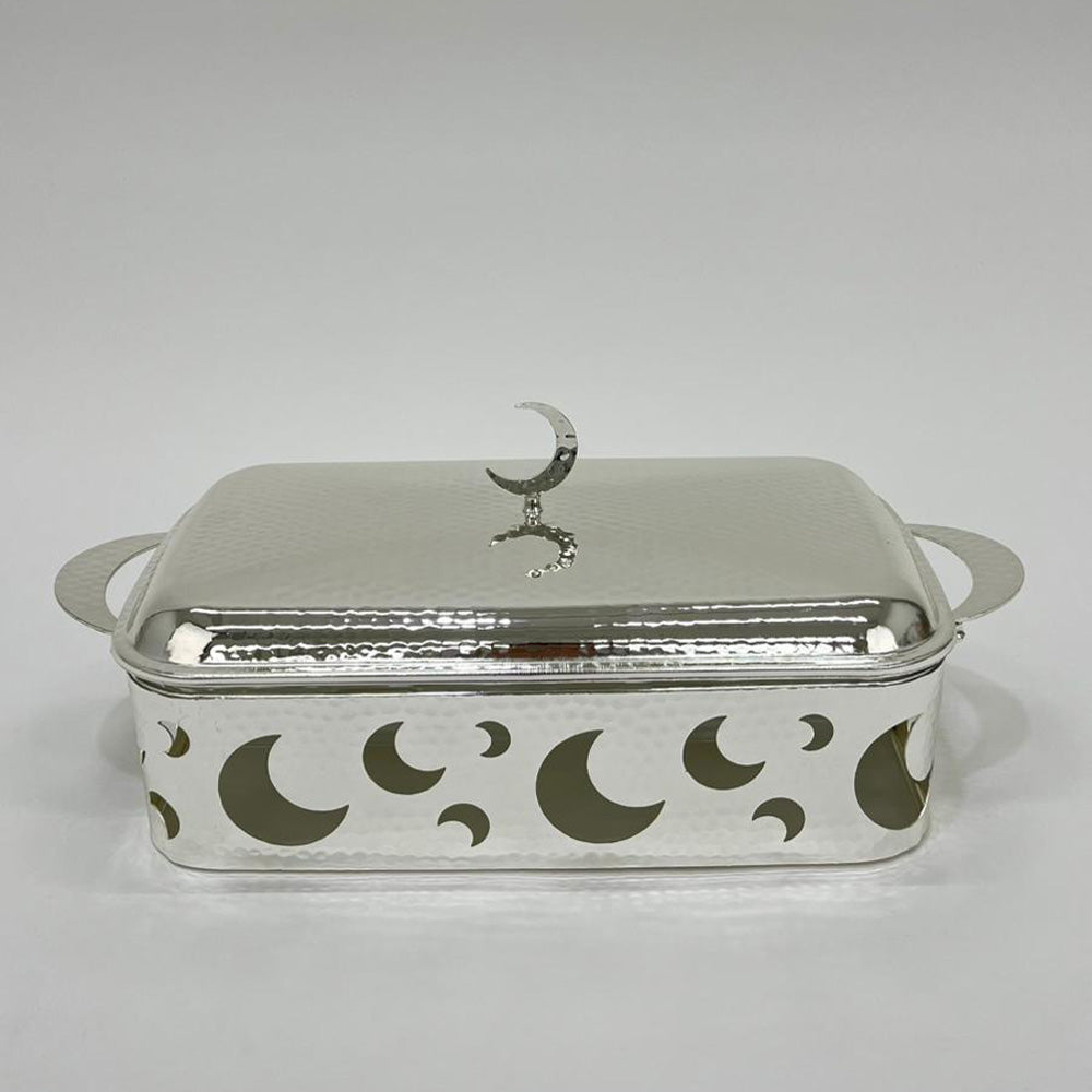 سخان طعام فضي وذهبي مستطيل 3 لتر