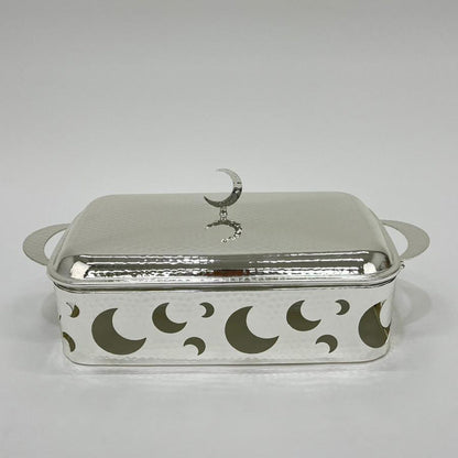 سخان طعام فضي وذهبي مستطيل 3 لتر