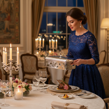 سخان طعام فضي وذهبي مستطيل 3 لتر