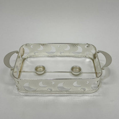 سخان طعام فضي وذهبي مستطيل 3 لتر