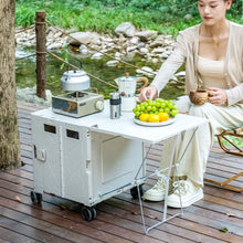 عربة وطاولة تخييم قابلة للطي