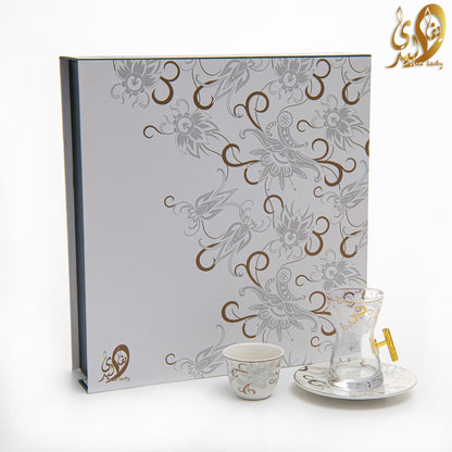 طقم استكانه وفنجان 18 ق