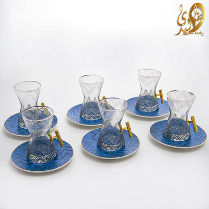طقم استكانه وفنجان 18 ق