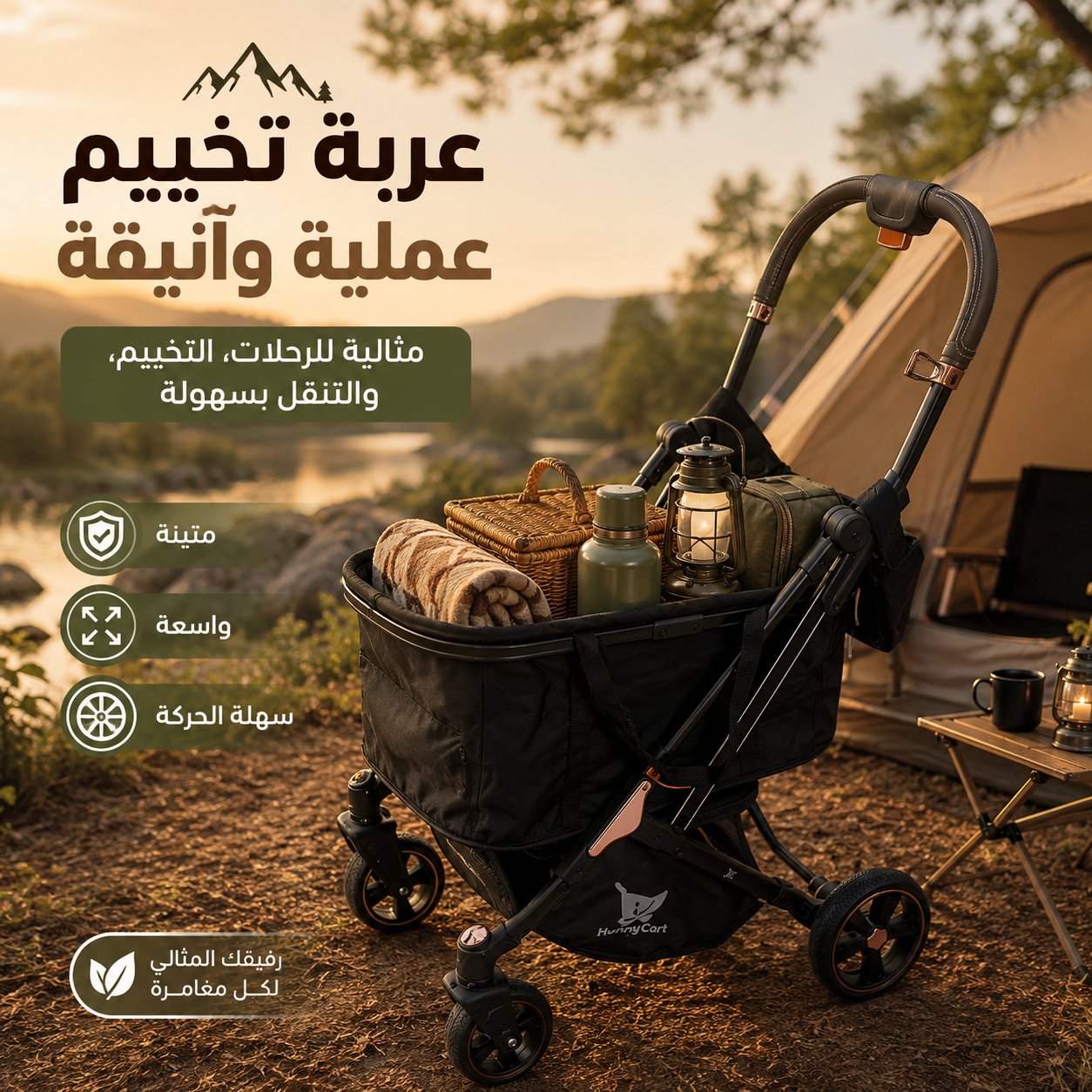 عربه تسوق اسود Alkuwaity Al Awal الكويتي الأول