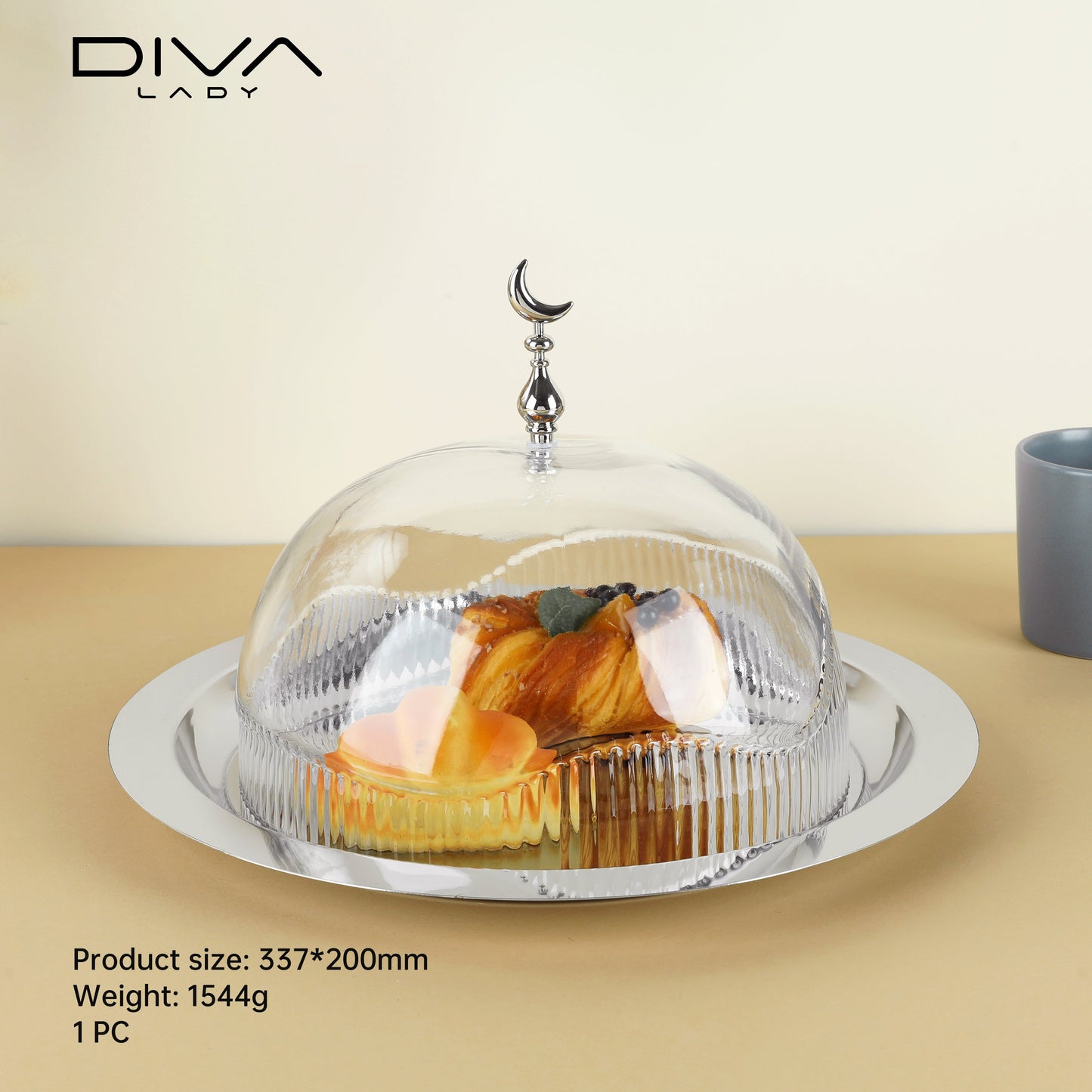 حامل كيك بغطاء فاخر Diva Lady