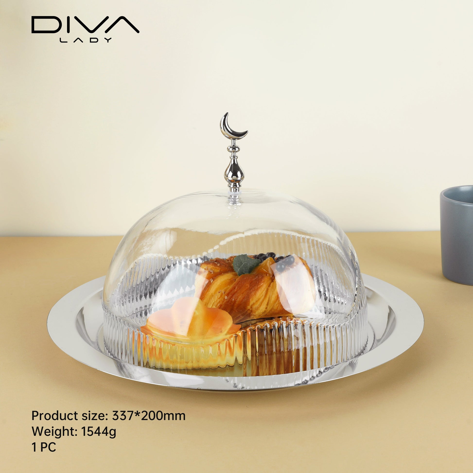 حامل كيك بغطاء فاخر Diva Lady