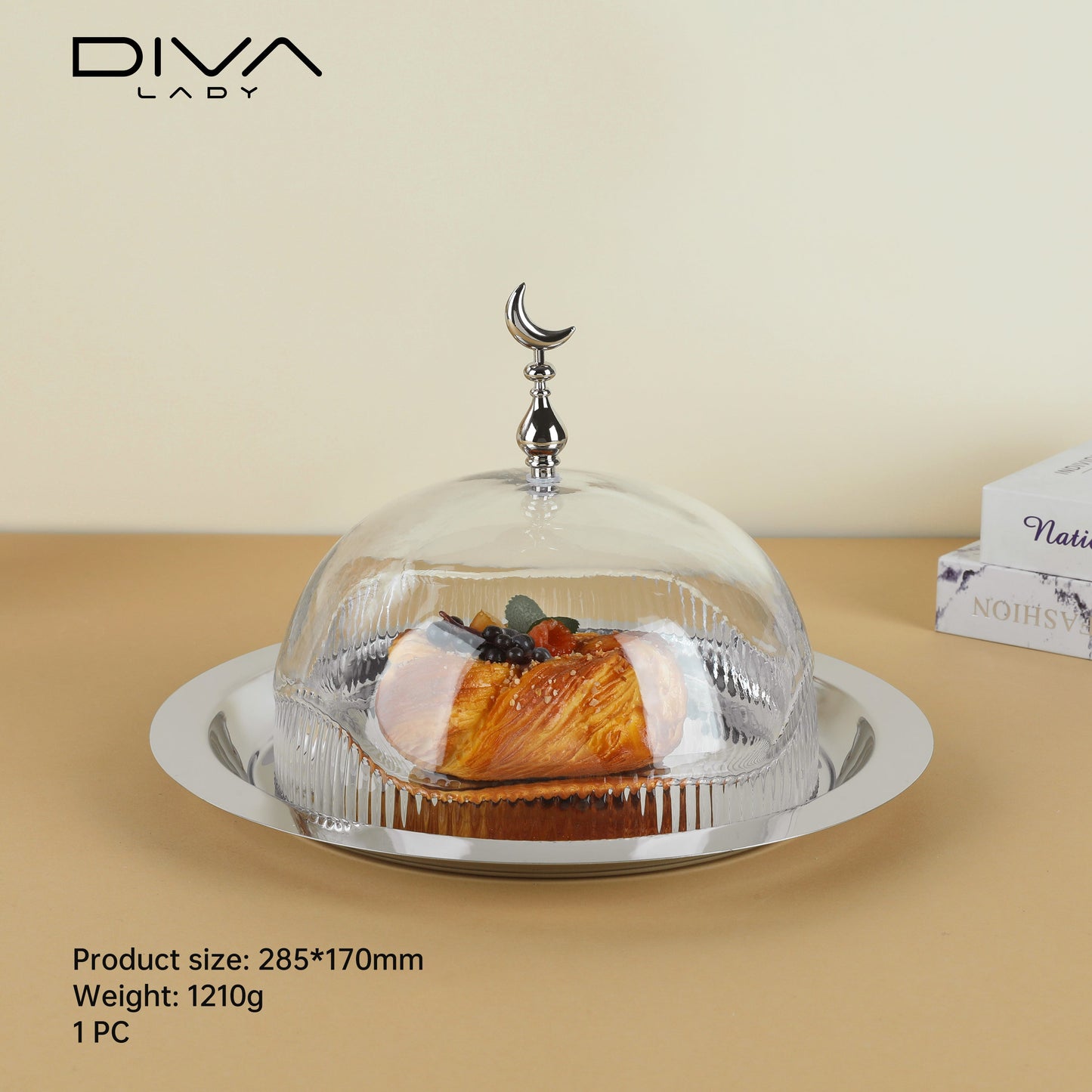 حامل كيك بغطاء فاخر Diva Lady