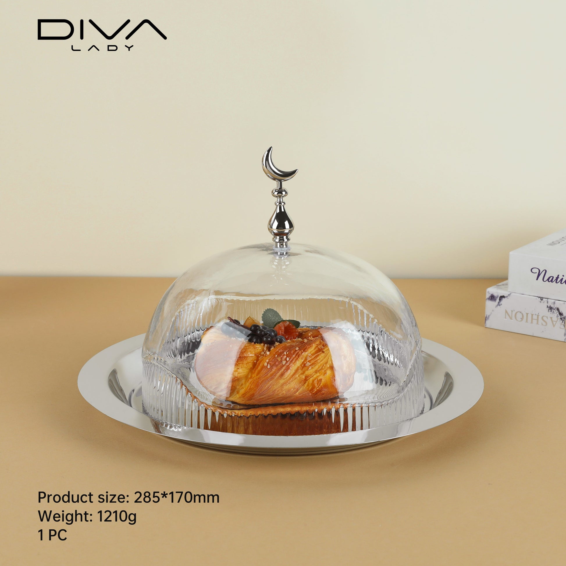 حامل كيك بغطاء فاخر Diva Lady