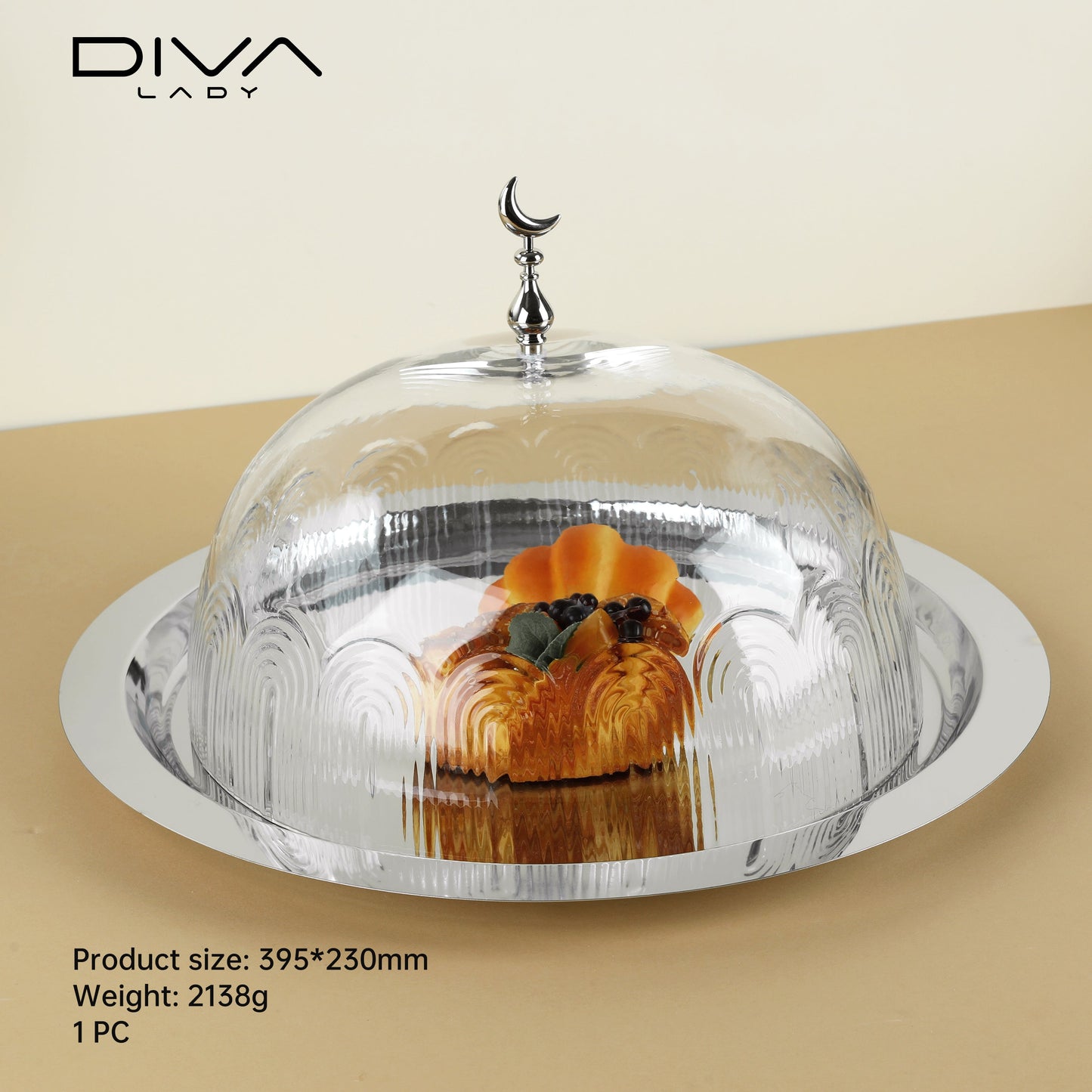 حامل كيك بغطاء فاخر Diva Lady