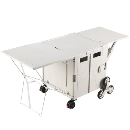 عربة وطاولة تخييم قابلة للطي