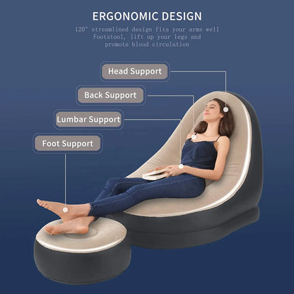 مجموعة كرسي قابل للنفخ