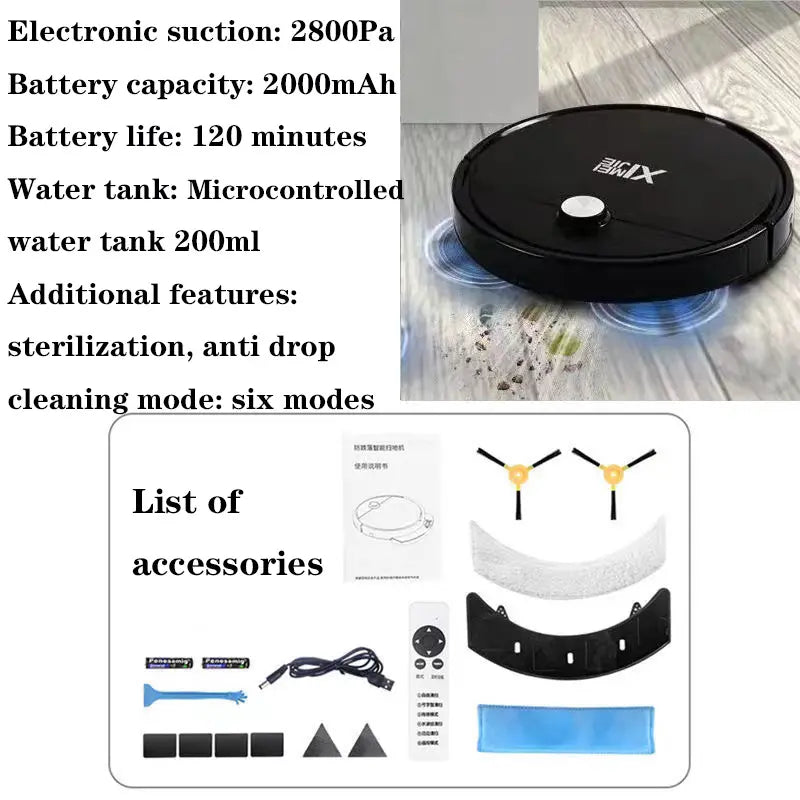 مكنسة كهربائية منزلية ذكية 3 في 1