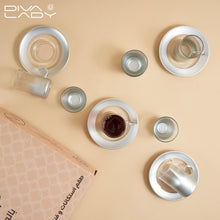 طقم استكانه وفناجين قهوة فضى- 18 حبة