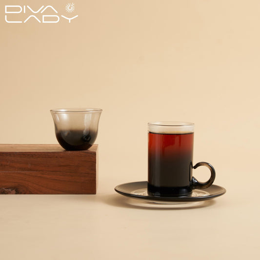 طقم استكانه وفناجين قهوة اسود- 18 حبة